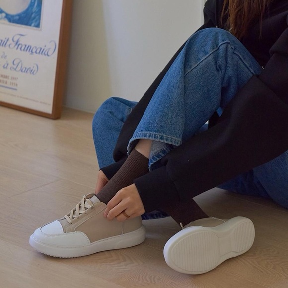 Formel Camele Basic Band Sneakers Beige South Korean Designer Brand - Picture 6 of 12